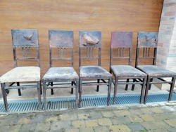 5 db felújítandó antik szék együtt eladó