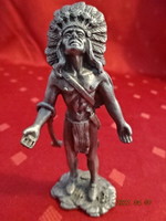 Antik ón indián törzsfőnök figura, magassága 8,5 cm.