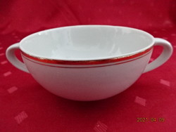 Hollóház porcelain, soup cup with a gold border, diameter 11 cm. He has!