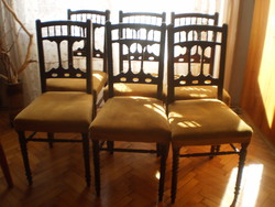Antique chairs in six pieces