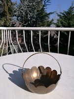 ANTIK RÉZ KÍNÁLÓ KOSÁR