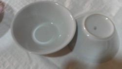 Zsolnay fehér mély - gulyásos - tányérok 