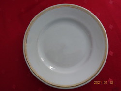 Zsolnay porcelain, small plate with gold edges, diameter 18.5 cm. He has!