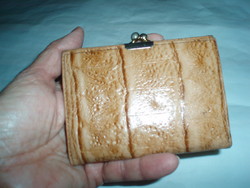 Vintage beige genuine crocodile leather wallet
