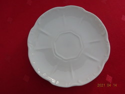 Zsolnay porcelain, white coffee cup coaster, diameter 11.5 cm. He has!