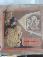 Record factory retro toy/ retro film projector with spare burner from the 1950s