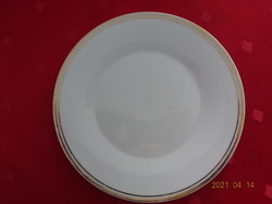 Zsolnay porcelain, small plate with gold edges, diameter 15.5 cm. He has!