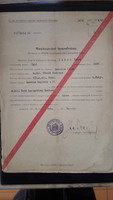 Meghagyási igazolvány 1943