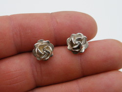 KK1182 Rózsa formájú ezüst fülbevaló fémjelzett 925 