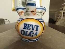 Bevi olga - marche majolica pot from the beginning of the 19th century