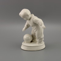 Porcelán figura, focisták, sportművészet