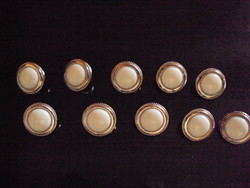 Buttons with white insert 10 pcs