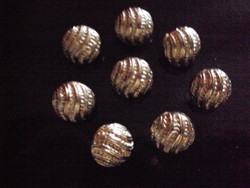 Buttons in silver color include pattern of 8 pieces