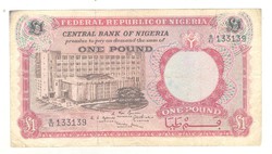 1 pound font 1967 Nigéria 1.