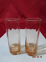 Glass brandy glass - two pieces, champagne color, height 10 cm. He has!