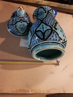 Azouz Kharraz, bolti ára 8 e ft, tunéziai fedeles kerámia váza, méret jelezve!