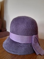 Retro old elegant purple women's hat