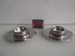 Egg cups - 2 pcs - stainless steel - 11 x 9.5 x 2.5 cm - solid - quality - German - flawless