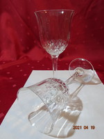 Crystal glass goblet with base, height 17 cm. 2 pcs for sale together. He has!