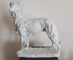 Nagy méretű Herendi -  Vastagh György által alkotott agár kutya figura.