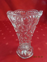 Glass vase, hexagonal bottom, height 12.5 cm. He has!