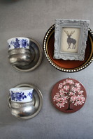 Porcelán csomag Gabi részére - életfa, képkeret, teás csésze, kínáló