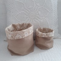Pink textile storage set
