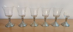 Polished large red wine glasses with alpaca soles