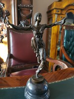 Tánconő - Art deco bronz szobor