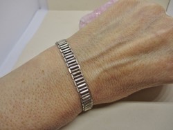 Old silver bracelet with a very beautiful pattern