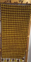 Retro really special small yellow-brown yarn pyramid wall protector, tapestry, tapestry