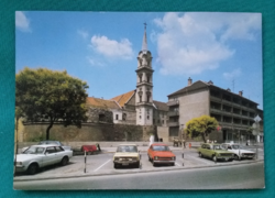 Sopron,Régi várfal a Szent György -templommal - régi képeslap 1984