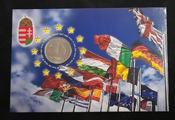 Magyarország az EU tagja. 50 Forint 2004, elsőnapi veret.