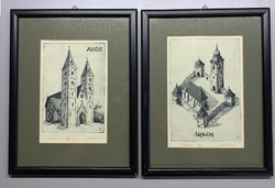 Ferenc Siklódy: two etchings