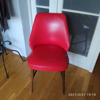 Retro piros sky műbőr szék