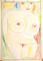Miklós Németh (1934-2012): nude in the sunset, 1986