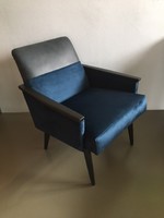 Retro felújított fotel párban  Bőr és bársony