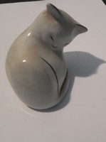 Hollóházi porcelán cica macska