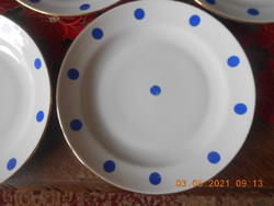 Zsolnay kék pöttyös nagyméretű lapos tányér