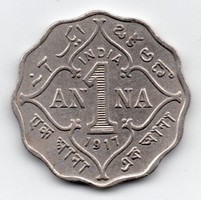 India 1 anna, 1917