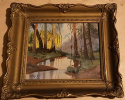 Gödöllői festő :Erdei  patak