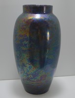 Antik, Zsolnay, kék labrador mintás szivar váza