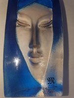Mats Jonasson eredeti faragott kékszínezett ólomkristály szobor eladó!