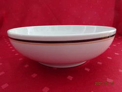 Lowland porcelain, brown striped round bowl, diameter 24 cm. He has!