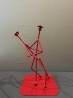 45-cm es ART DECO  Ferrari piros táncoló pár!