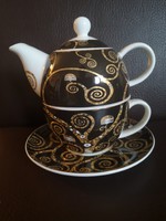 Goebel Gustav Klim  - Der Lebensbaum Tea for one, egyszemélyes teáskészlet kannával és csészével, új