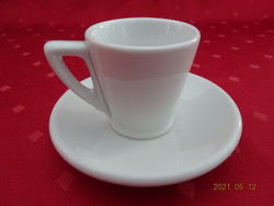 Czechoslovak porcelain, white, antique, thick-walled coffee cup + coaster. He has!