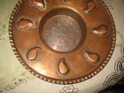 Fine art, serially numbered, deep wall copper plate, embossed 6.5 cm and 35 cm in diameter