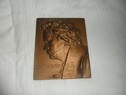 Franz Stiasny : Beethoven bronz portré plakett