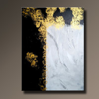 120x90 cm - Gold Black Abstract